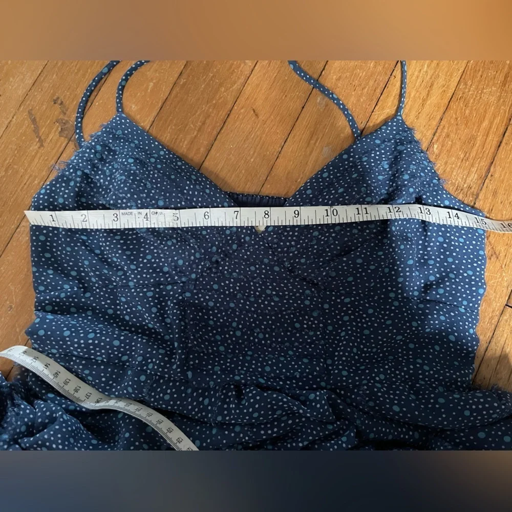 Y2K American Eagle  Strap dress size 10 ruffles polka dots babydoll fairy